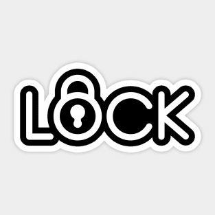 Lock Wordmark Sticker